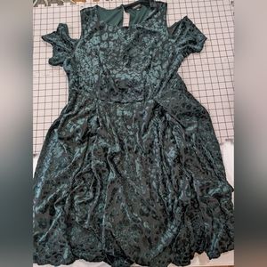 Torrid green velvet dress